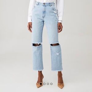 Rollas Distressed Blue Jeans, size 27